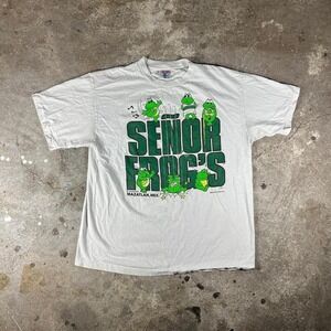 Vintage Senor Frogs Mazatlan Mexico Graphic T Shirt XL White Mens